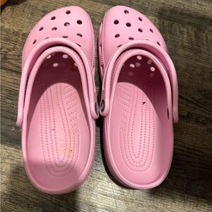 Pink crocs